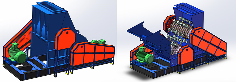 2PC Serie Molino de Martillo con doble rotor